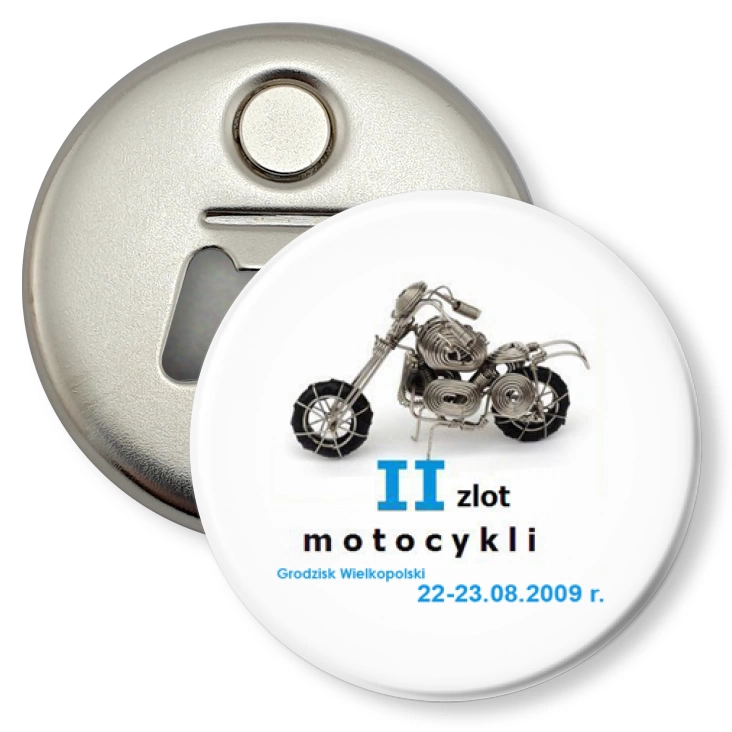 przypinka otwieracz-magnes II Zlot Motocykli