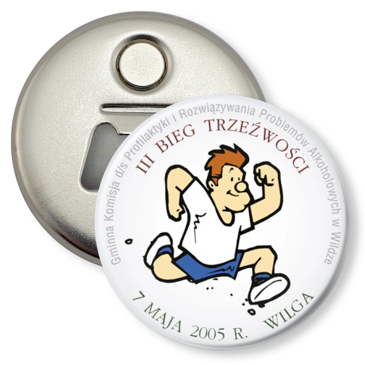 przypinka otwieracz-magnes III Bieg Trzźwości - Wilga 2005