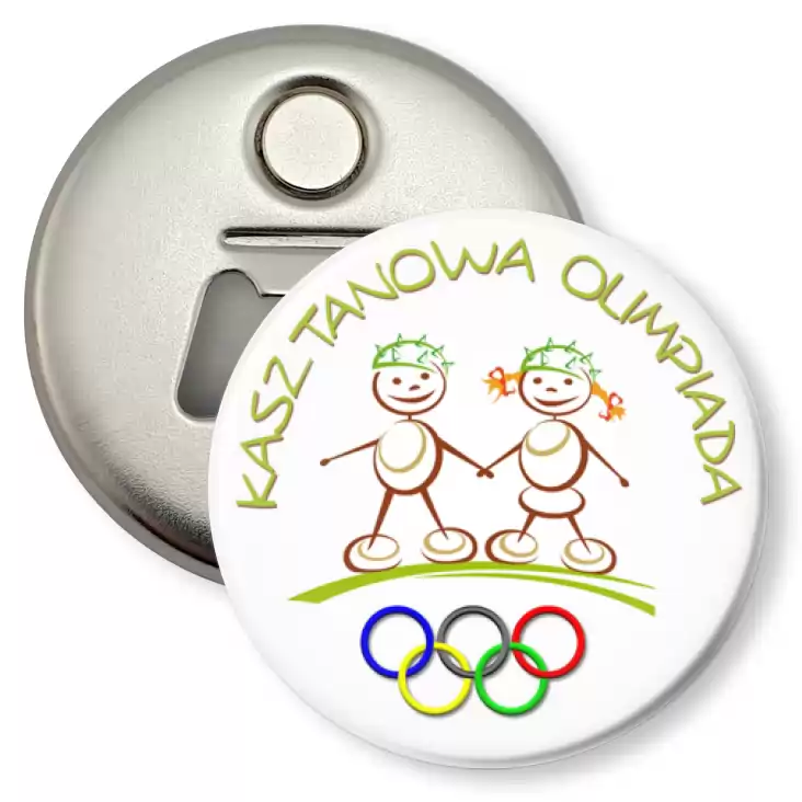 przypinka otwieracz-magnes Kasztanowa Olimpiada