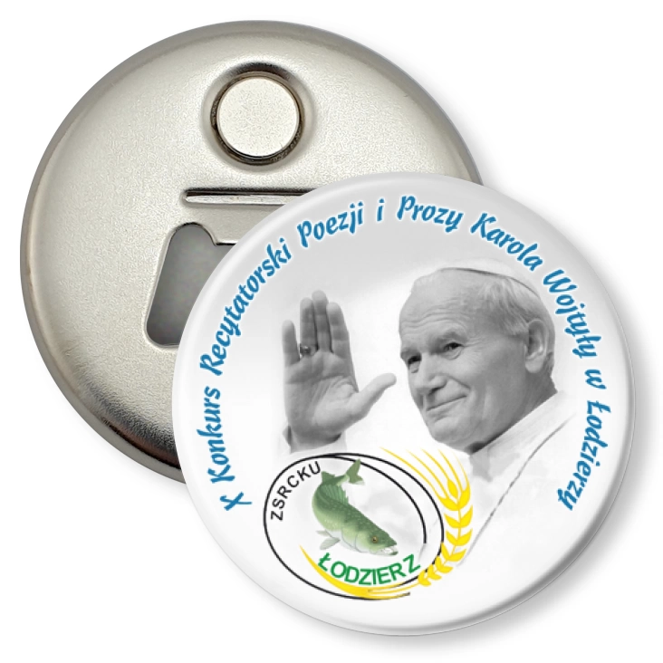 przypinka otwieracz-magnes Konkurs recytatorski - Łodzierz 2010