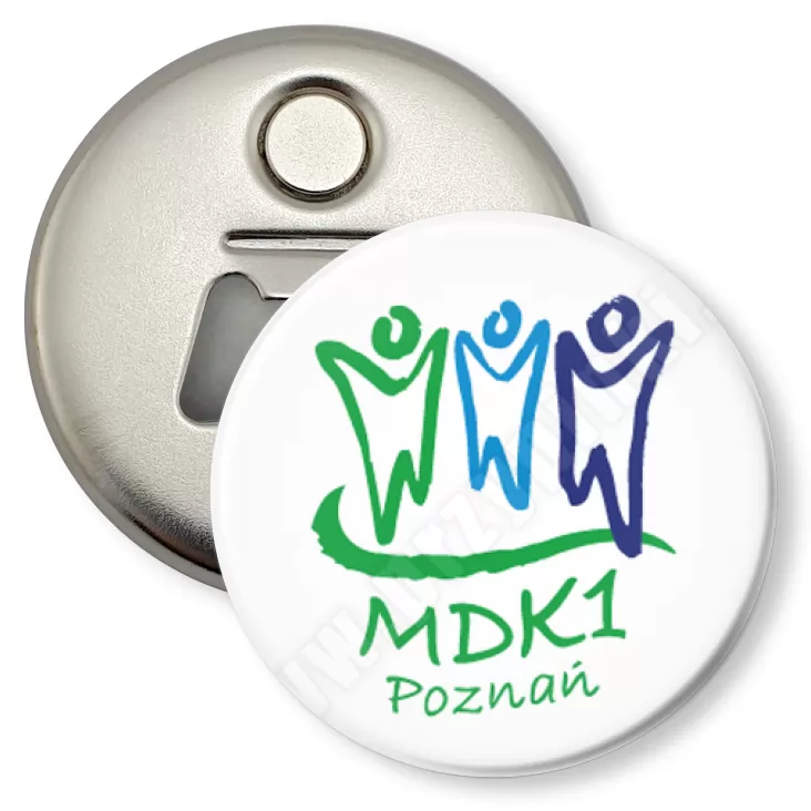 przypinka otwieracz-magnes MDK Poznań