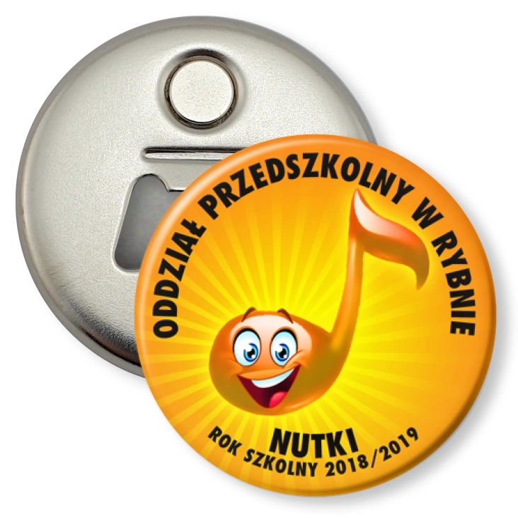 przypinka otwieracz-magnes Nutki