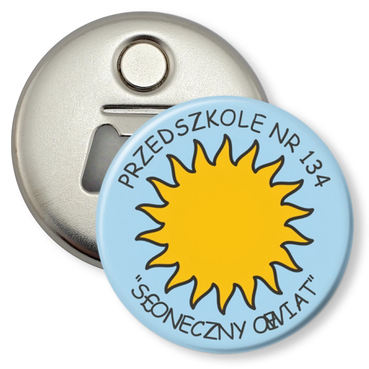 przypinka otwieracz-magnes Przedszkole nr 134