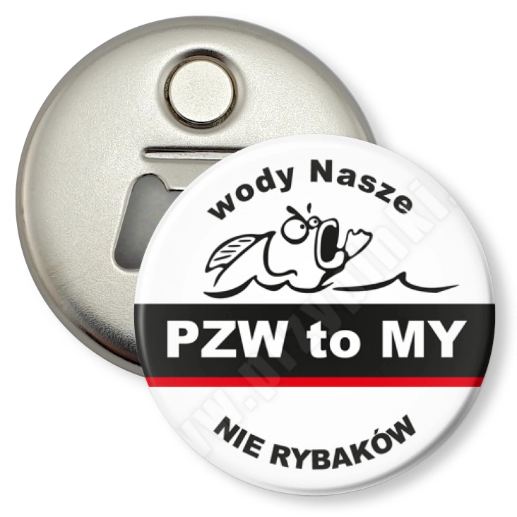 przypinka otwieracz-magnes PZW to MY