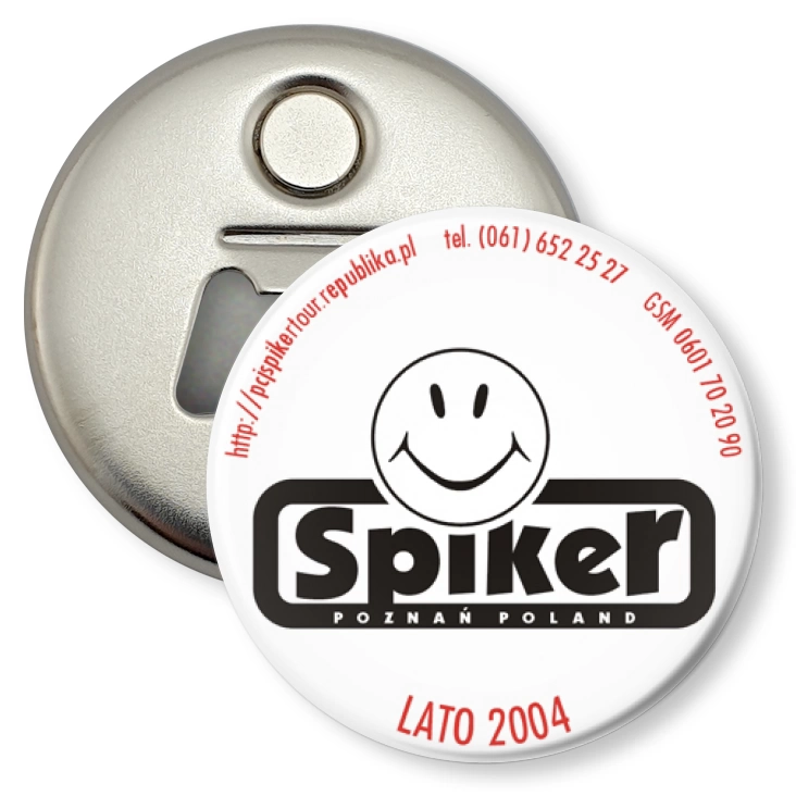 przypinka otwieracz-magnes Spiker