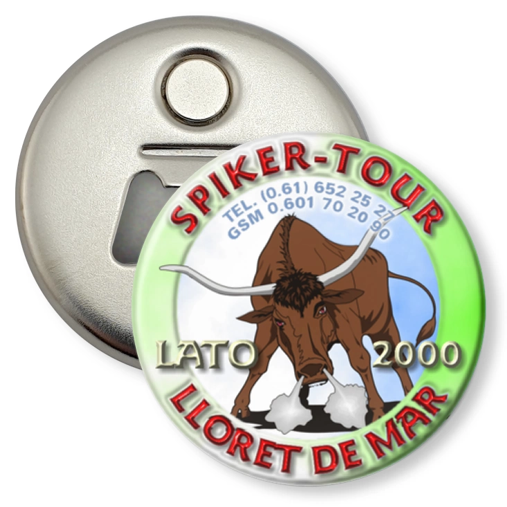 przypinka otwieracz-magnes Spiker-Tour LLoret De Mar