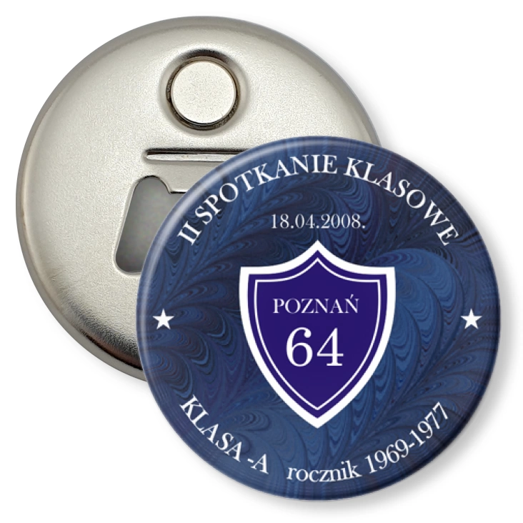 przypinka otwieracz-magnes Spotkanie klasowe SP64