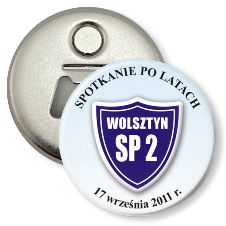 przypinka otwieracz-magnes Spotkanie po latach