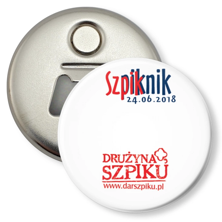 przypinka otwieracz-magnes Szpiknik 2018