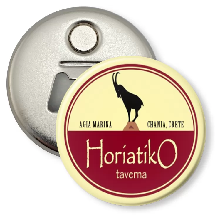 przypinka otwieracz-magnes Taverna Horiatiko