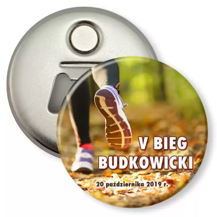przypinka otwieracz-magnes V Bieg Budkowicki