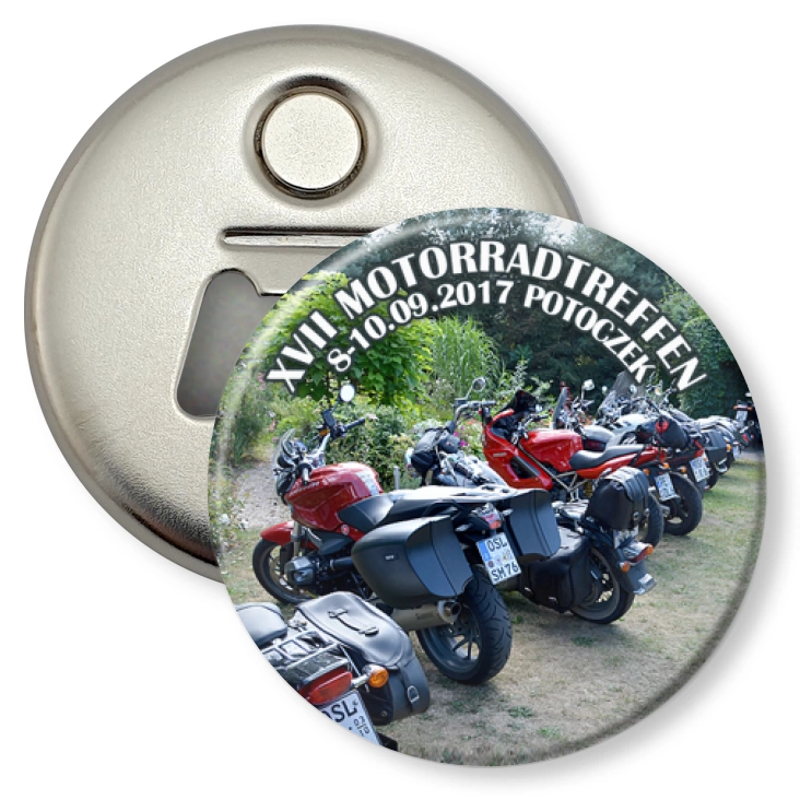 przypinka otwieracz-magnes XVII MOTORRADTREFFEN