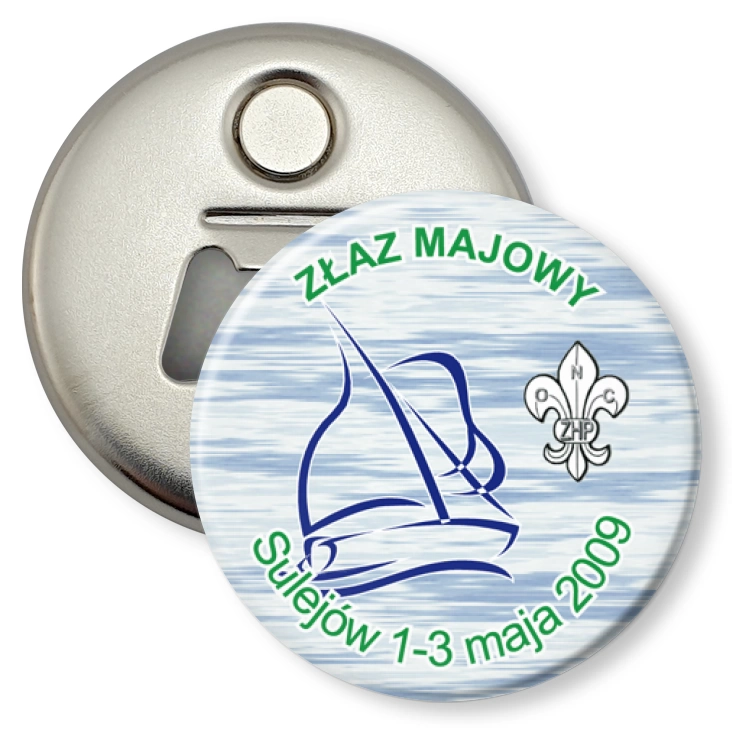 przypinka otwieracz-magnes Złaz Majowy