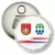 Przypinka otwieracz-magnes 10. rocznica przyjaźni Wąsosz/ Meerlo-Wanssum