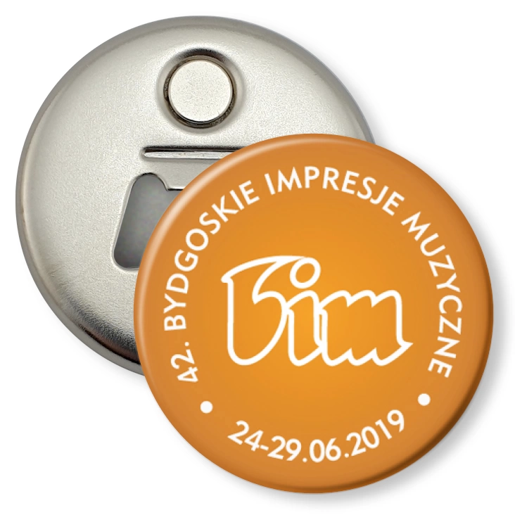 przypinka otwieracz-magnes 42. Bydgoskie Impresje Muzyczne