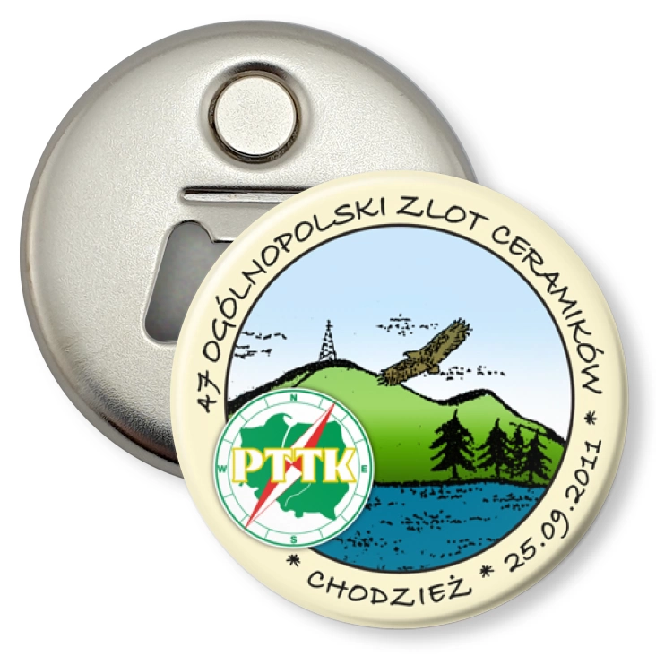 przypinka otwieracz-magnes 47 Ogólnopolski Zlot Ceramików
