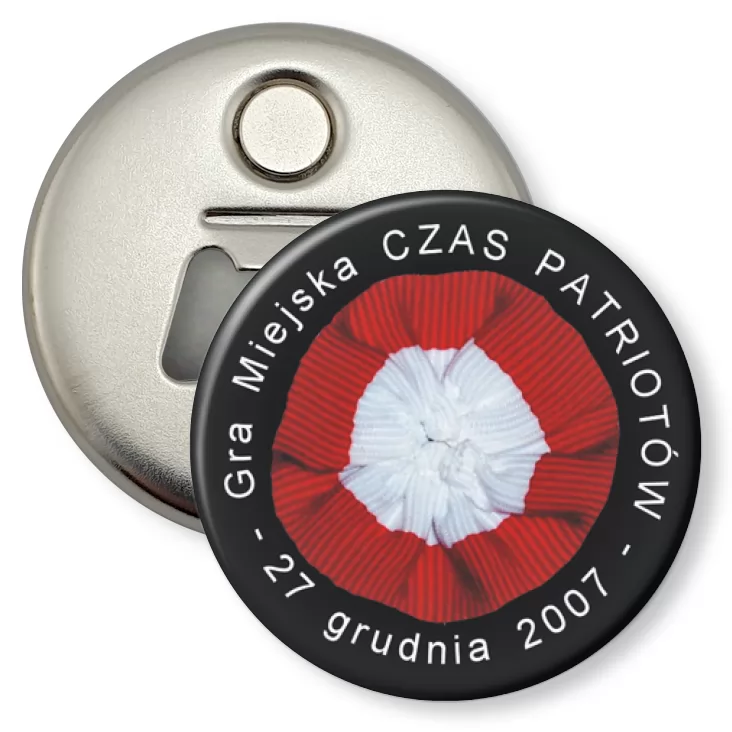przypinka otwieracz-magnes Czas Patriotów
