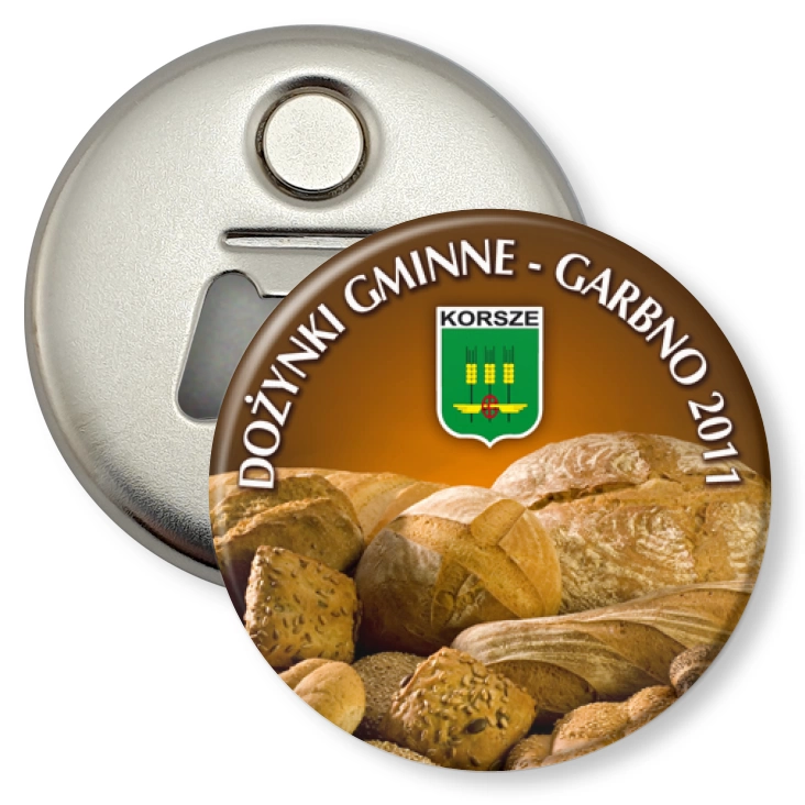przypinka otwieracz-magnes Dożynki Gimnne - Garbno 2011