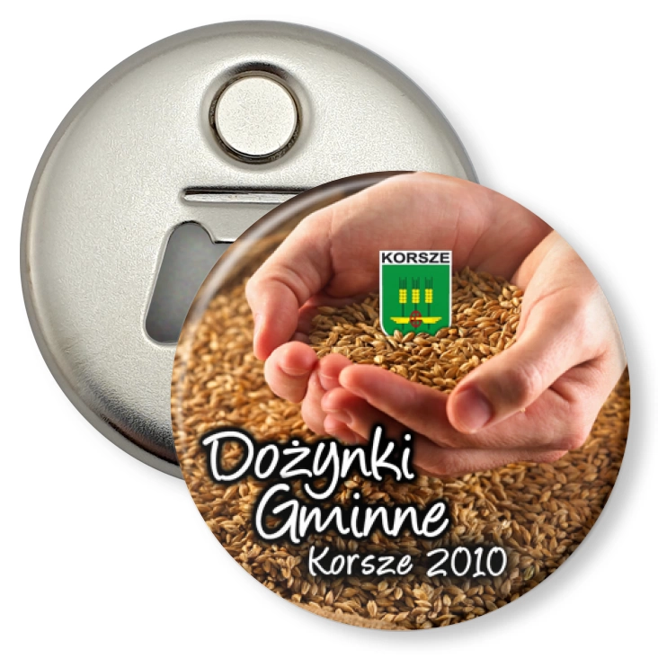 przypinka otwieracz-magnes Dożynki Gminne - Korsze 2010