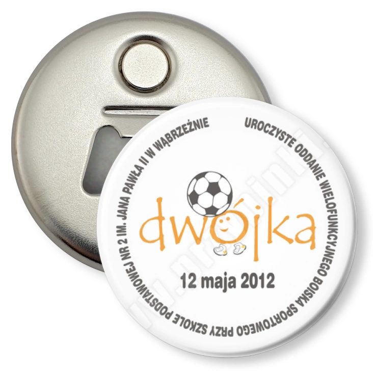 przypinka otwieracz-magnes Dwójka