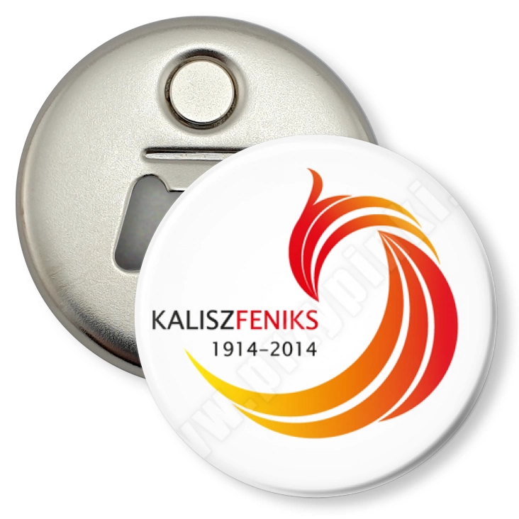 przypinka otwieracz-magnes Feniks Kalisz