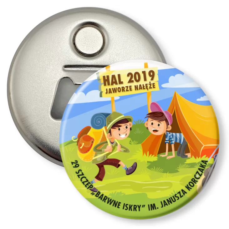 przypinka otwieracz-magnes Hal 2019