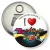 Przypinka otwieracz-magnes I love ZumbAtomic