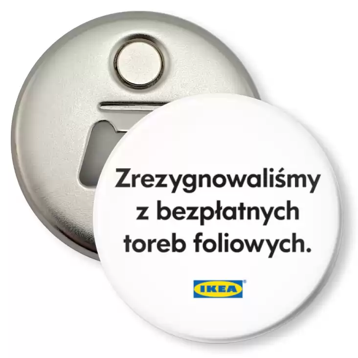 przypinka otwieracz-magnes IKEA