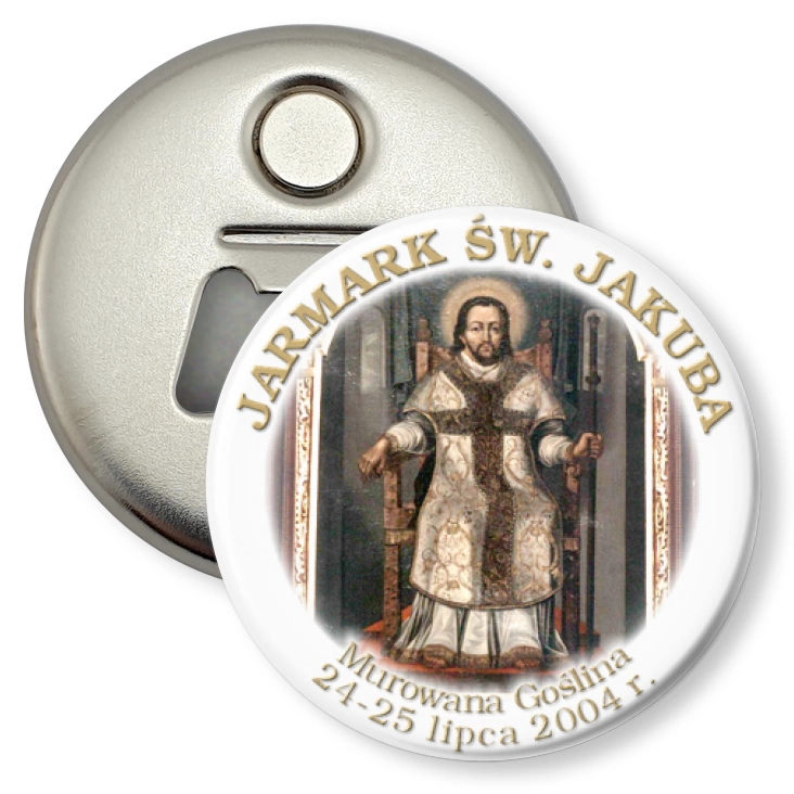przypinka otwieracz-magnes Jarmark św. Jakuba