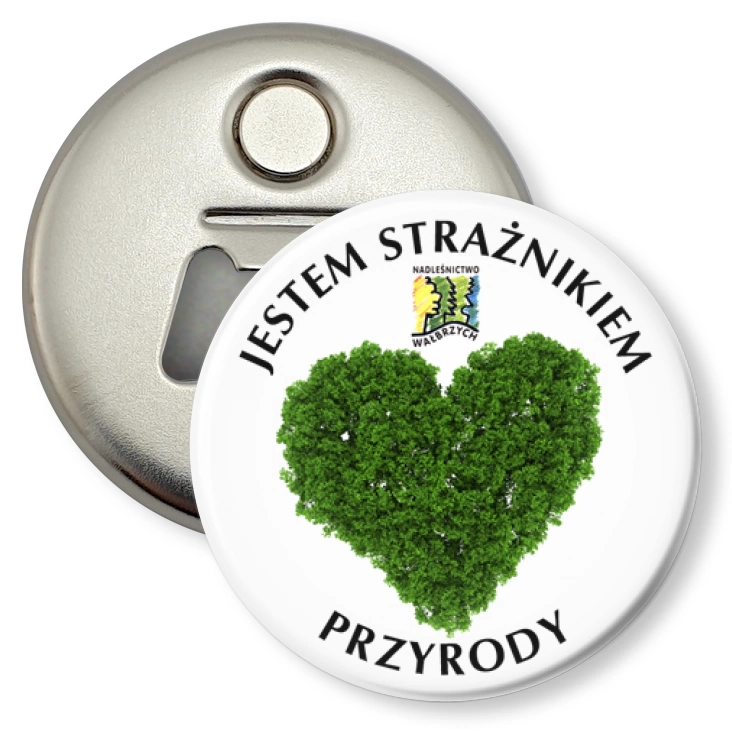 przypinka otwieracz-magnes Jestem Strażnikiem Przyrody