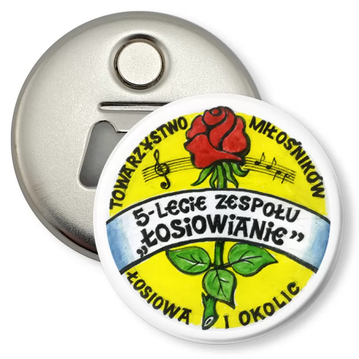 przypinka otwieracz-magnes Łosiowianie