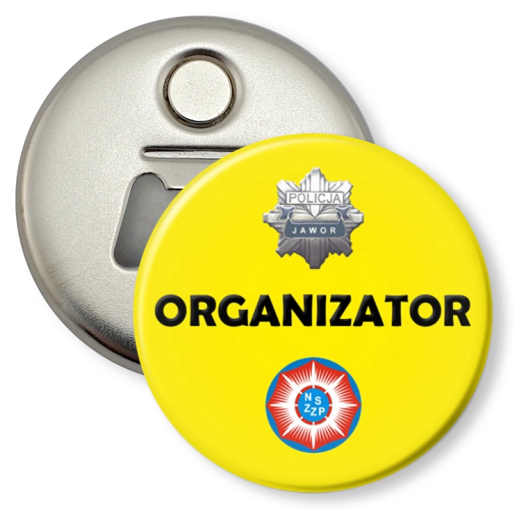 przypinka otwieracz-magnes Organizator