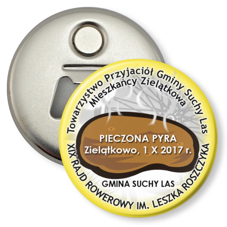 przypinka otwieracz-magnes Pieczona Pyra 2017