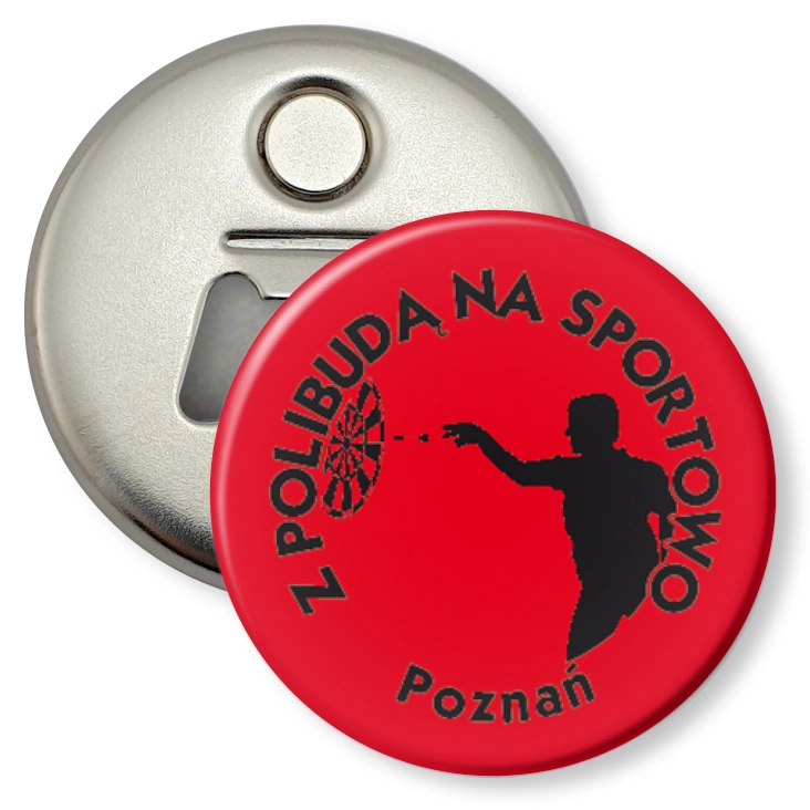 przypinka otwieracz-magnes Politechnika Poznańska - Dart