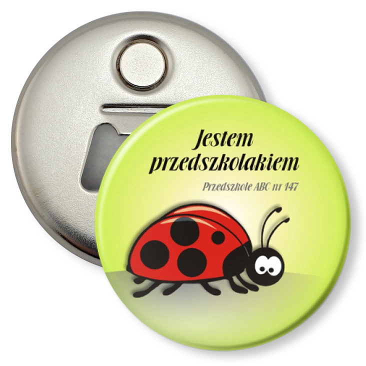 przypinka otwieracz-magnes Przedszkole ABC nr 147