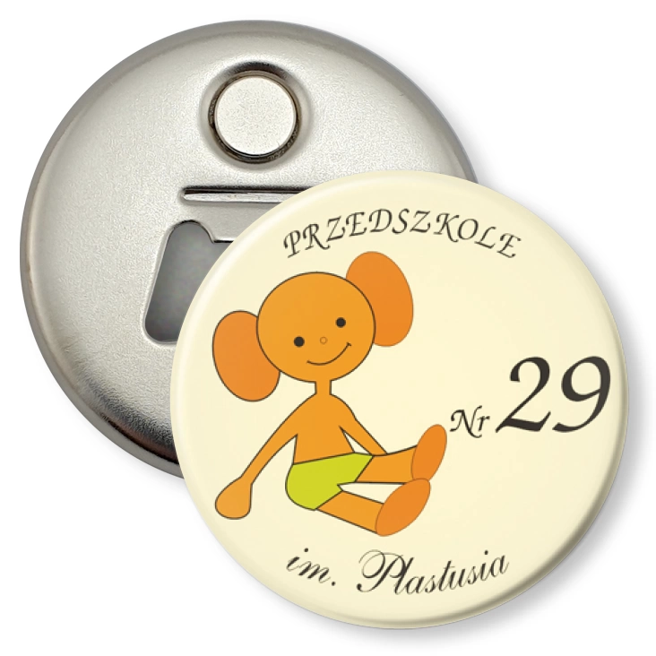 przypinka otwieracz-magnes Przedszkole nr 29