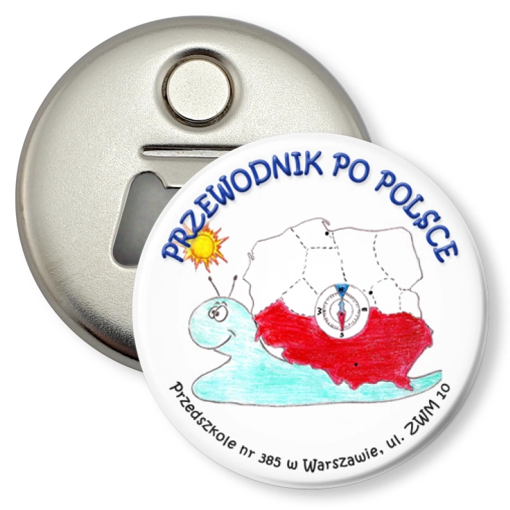 przypinka otwieracz-magnes Przewodnik po Polsce