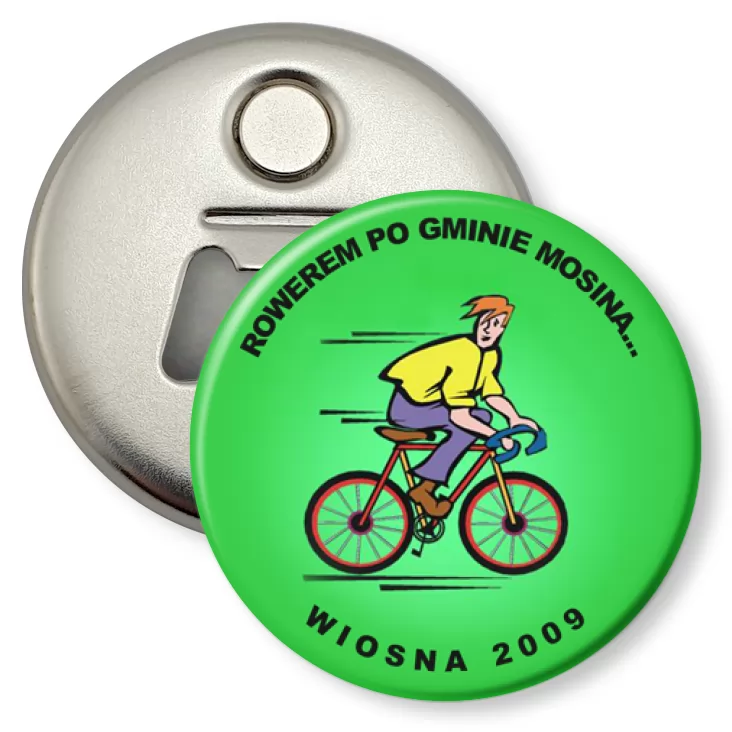 przypinka otwieracz-magnes Razem po gminie Mosina...