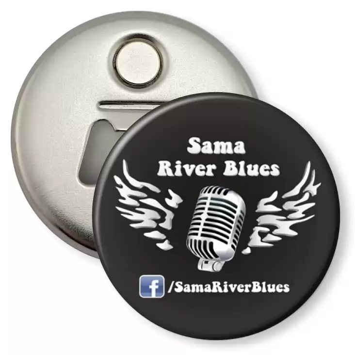 przypinka otwieracz-magnes Sama River Blues