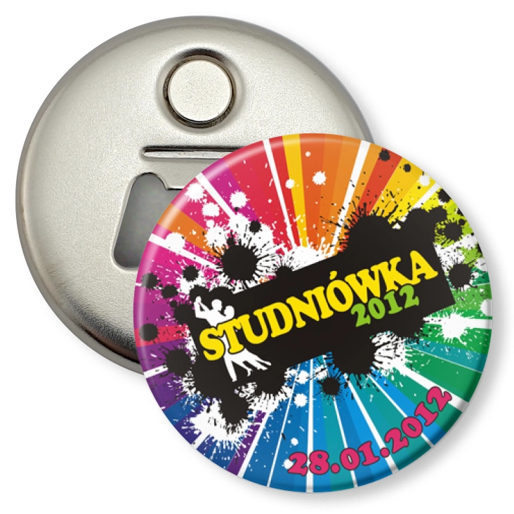 przypinka otwieracz-magnes Studniówka