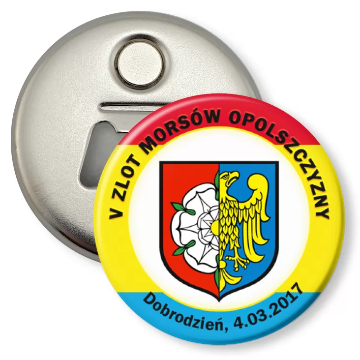 przypinka otwieracz-magnes V zlot morsów opolszczyzny 2017