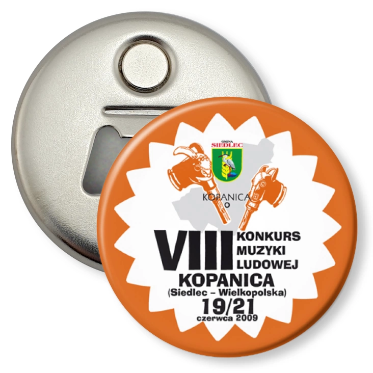 przypinka otwieracz-magnes VIII Konkurs Muzyki Ludowej