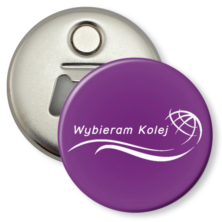 przypinka otwieracz-magnes Wybieram kolej A