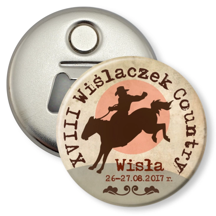 przypinka otwieracz-magnes XVIII Wiślaczek Country