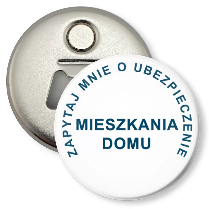 przypinka otwieracz-magnes Zapytaj mnie...