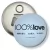 Przypinka otwieracz-magnes 100% love