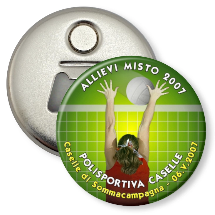 przypinka otwieracz-magnes Allievi Misto 2007