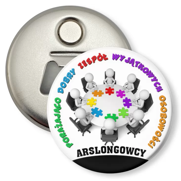 przypinka otwieracz-magnes Arslongowcy