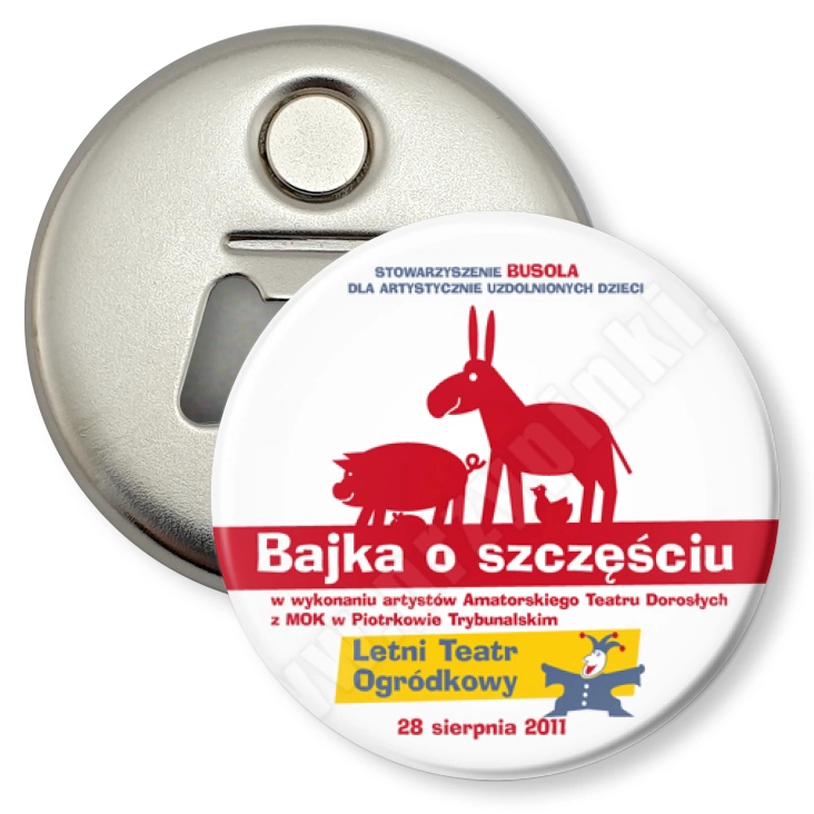 przypinka otwieracz-magnes Bajka o szczęściu