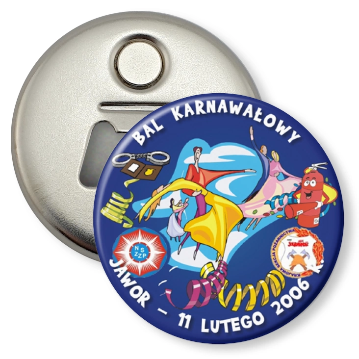 przypinka otwieracz-magnes Bal Karnawałowy 2006